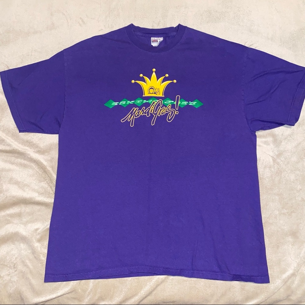 Vintage EUC 2002 Eskimo Joe’s Mardi Gras Fat Tuesday Beefy T Shirt Size XL